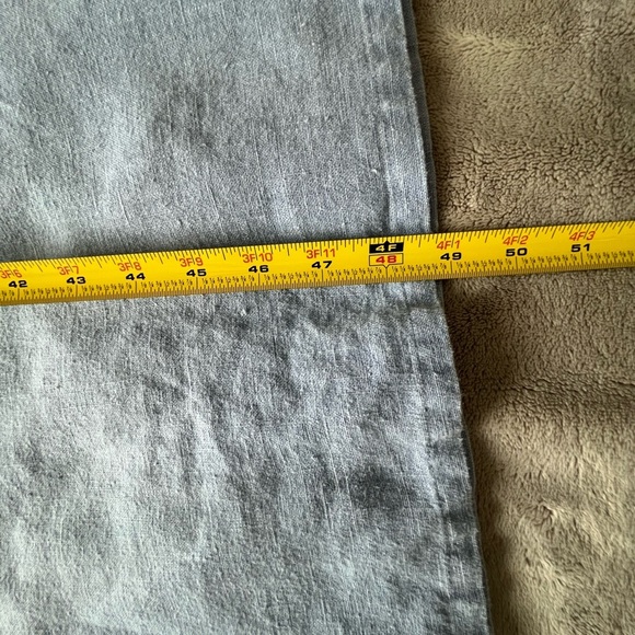 Vintage Sweet Jessie Bohemian Sky Blue Cottagecore 100% Linen Maxi Dress MP - Picture 10 of 11